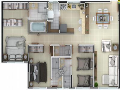 Apartamento para Venda, em Natal, bairro Neópolis, 3 dormitórios, 4 banheiros, 3 suítes, 2 vagas