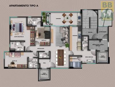 Apartamento para Venda, em Natal, bairro Tirol, 3 dormitrios, 4 banheiros, 3 sutes, 2 vagas
