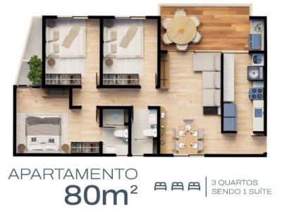 Apartamento para Venda, em Nsia Floresta, bairro Pirangi do Norte (Distrito Litoral), 3 dormitrios, 2 banheiros, 1 sute